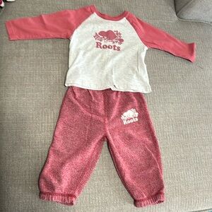 Roots sweatpants and shirt